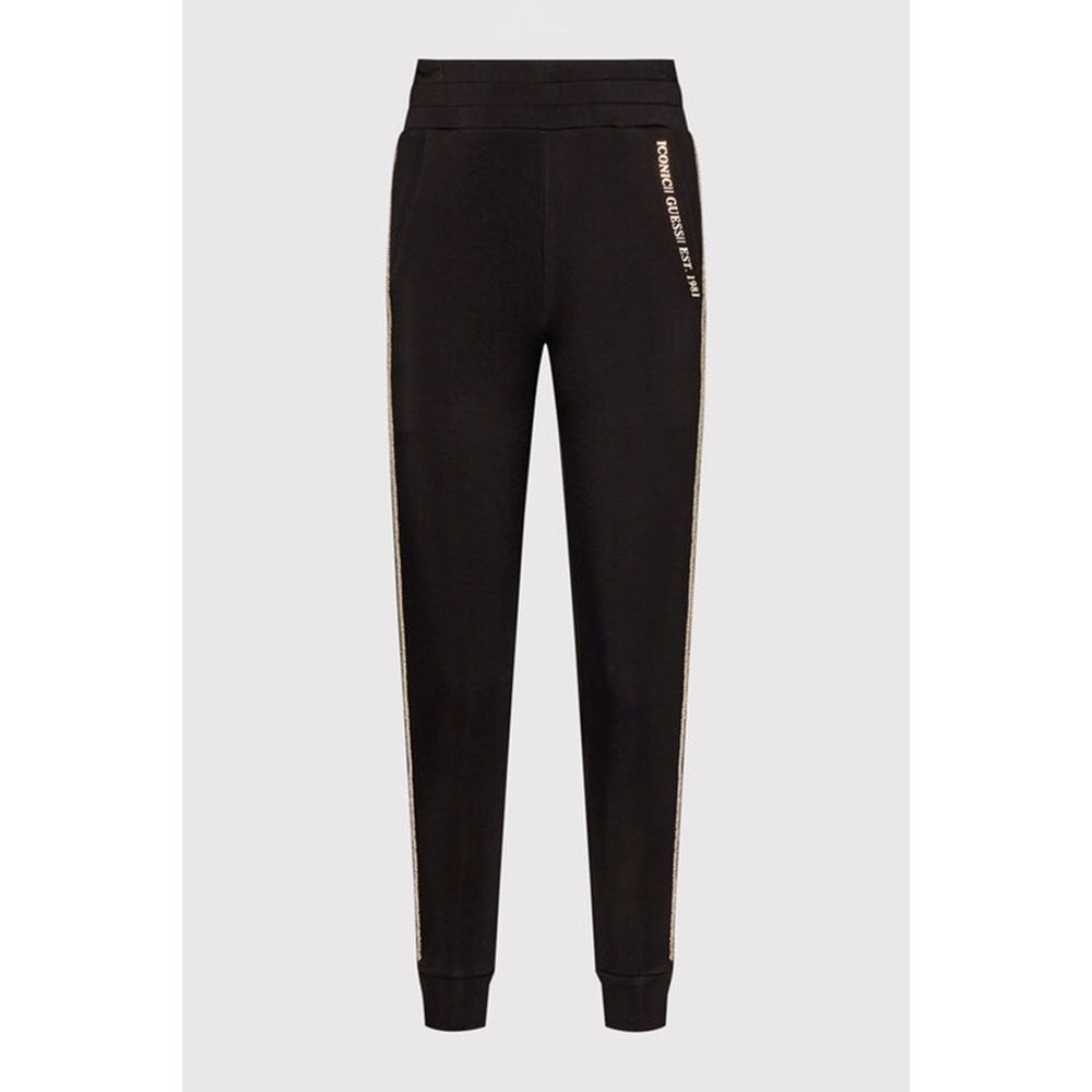 Guess Jeans Black Viscose Joggers (Workout Pants)