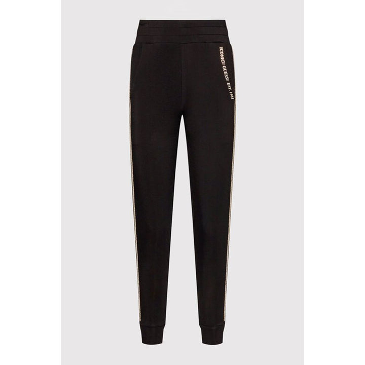Guess Jeans Black Viscose Joggers (Workout Pants)