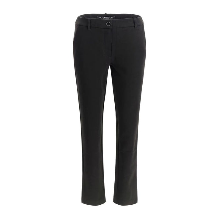 Guess Jeans Black Viscose Casual Pants