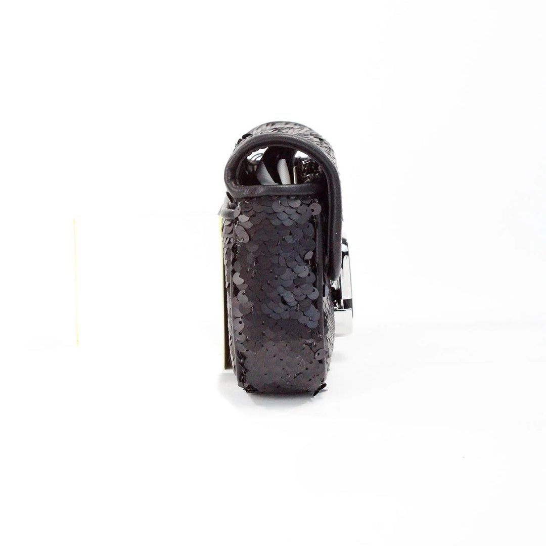 Marc Jacobs The Mini J Marc Shoulder Bag Black Sequined Crossbody Bag