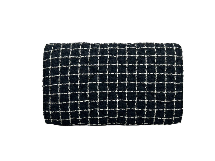 Versace Wallet On A Chain Fabric Black Crossbody Bag
