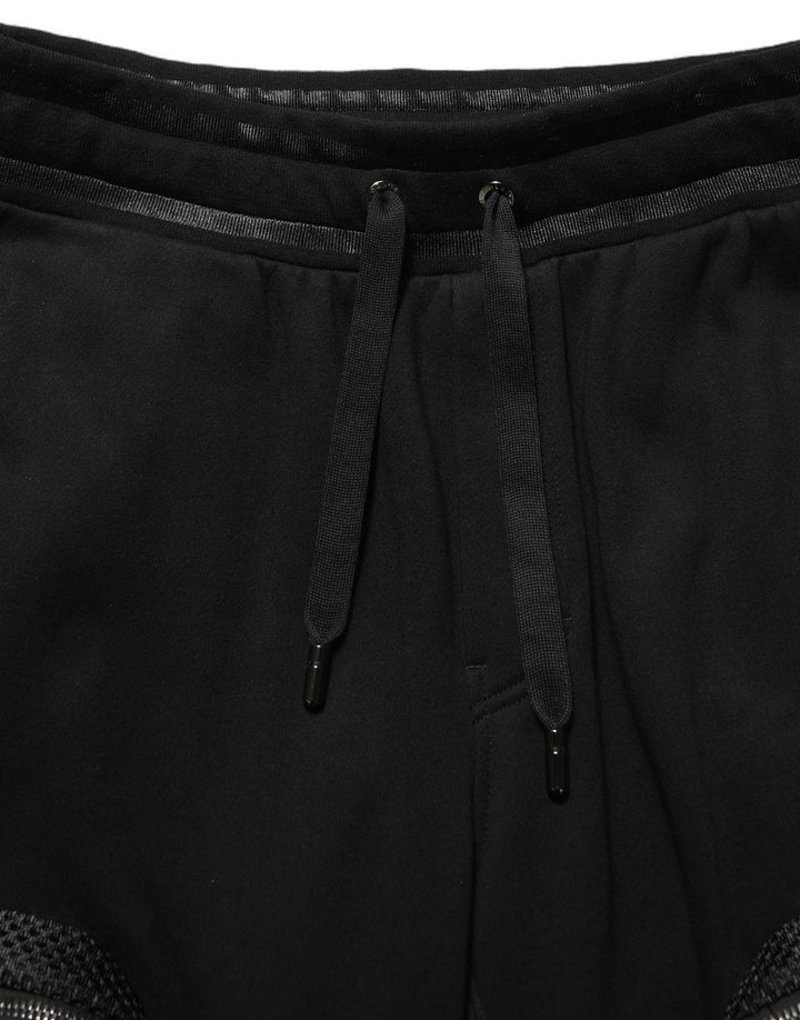 Dolce & Gabbana Black Mid Waist Cargo Jogger Sweatpants Pants