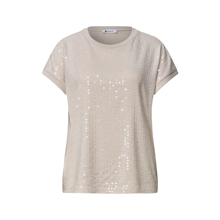 Street One Beige Polyester T-Shirt