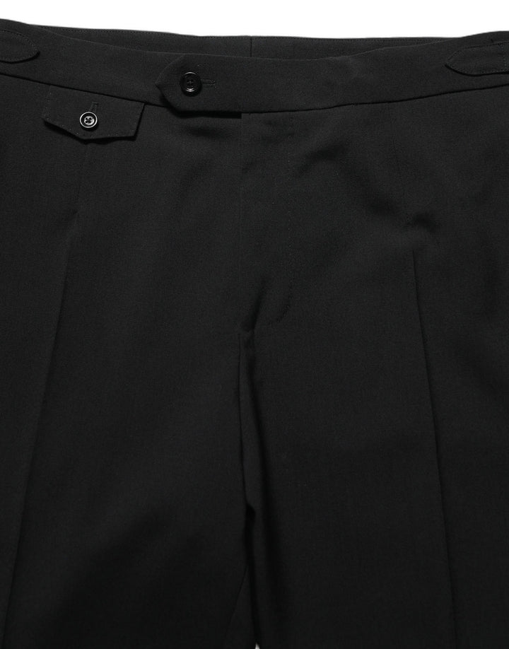 Dolce & Gabbana Black Tapered Leg Men Dress Trouser Pants