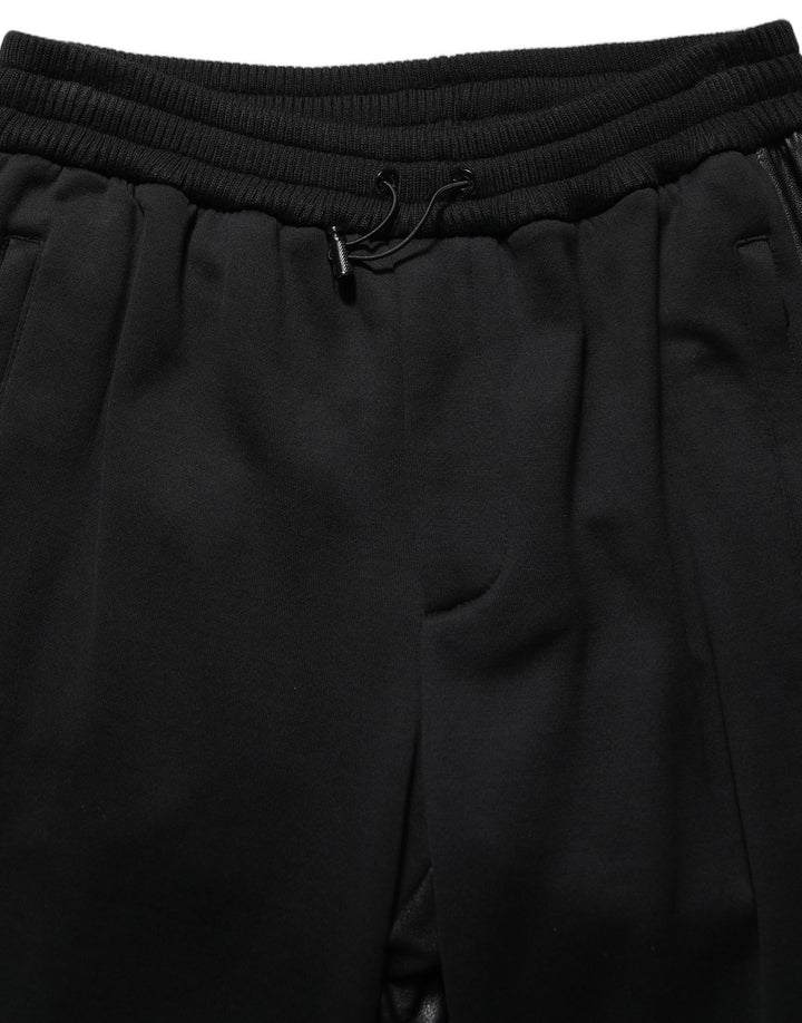 Dolce & Gabbana Black Mid Waist Cargo Jogger Sweatpants Pants