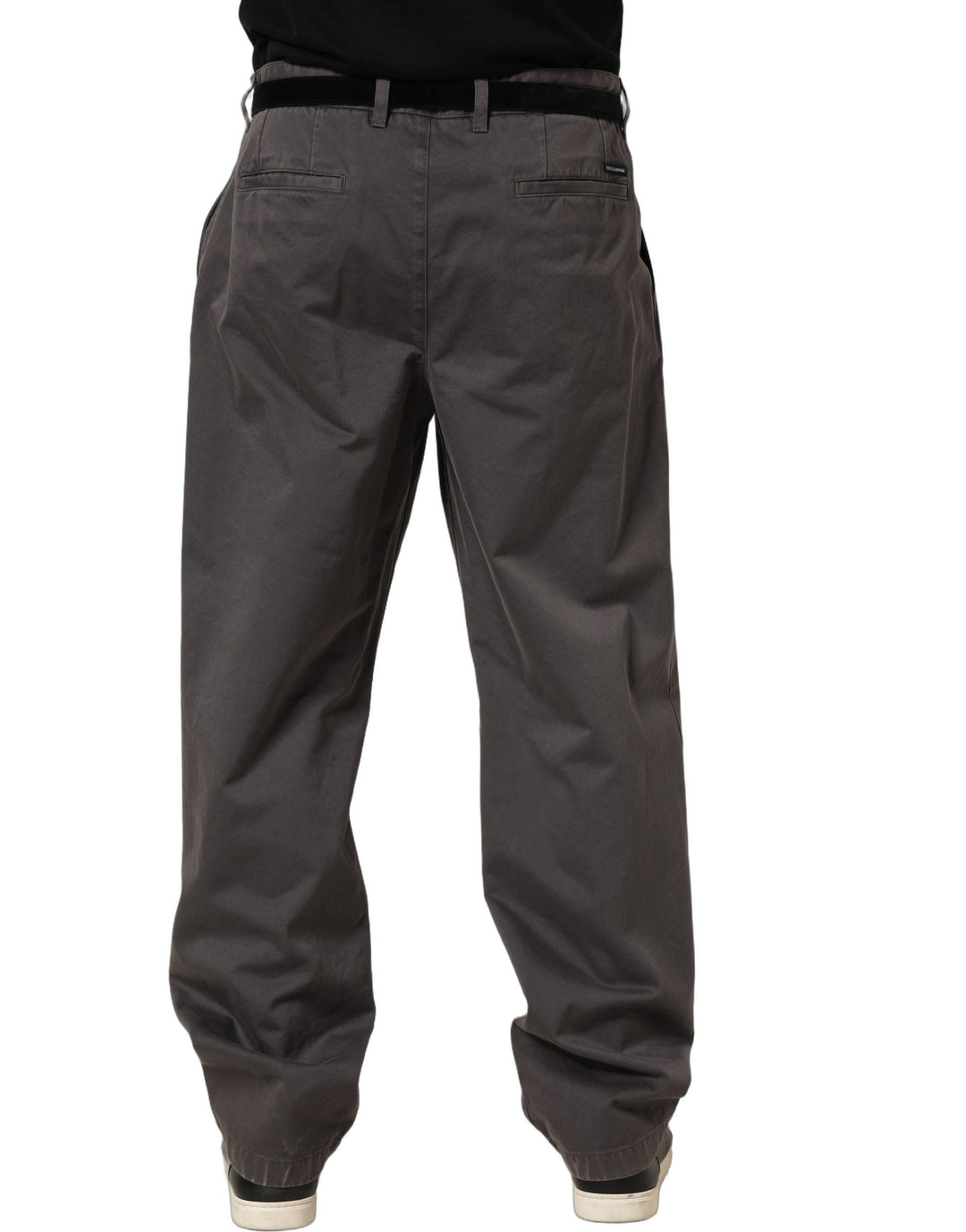 Dolce & Gabbana Dark Gray MidWaist Straight Men Trouser Pants