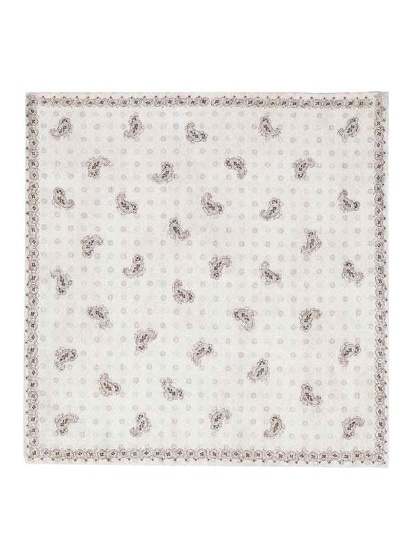 Brunello Cucinelli Multicolor Linen Pocket Square