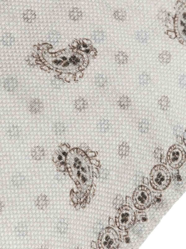 Brunello Cucinelli Multicolor Linen Pocket Square