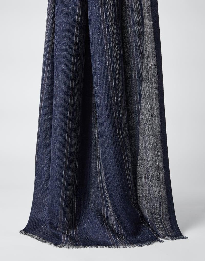 Brunello Cucinelli Blue Silk Scarf