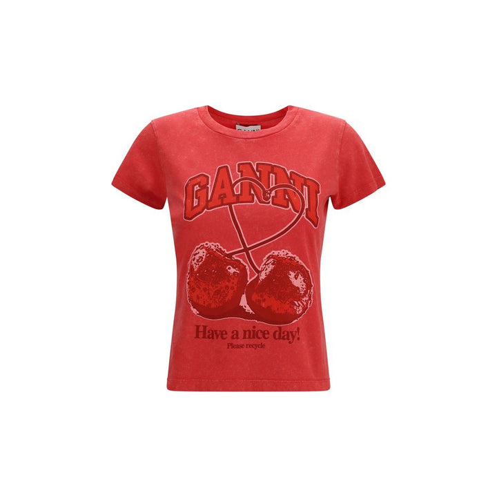 Ganni Multicolor Cotton T-Shirt