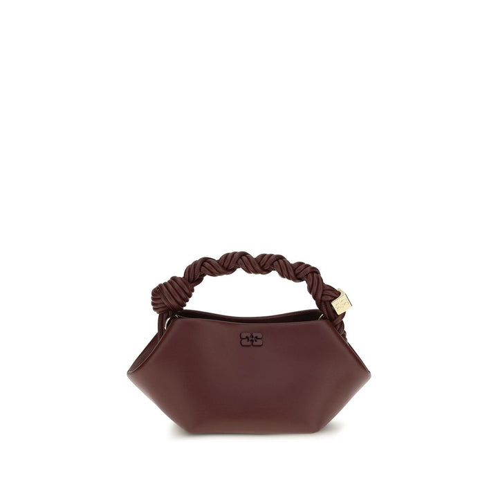 Ganni Bordeaux Recycled Leather Handbag
