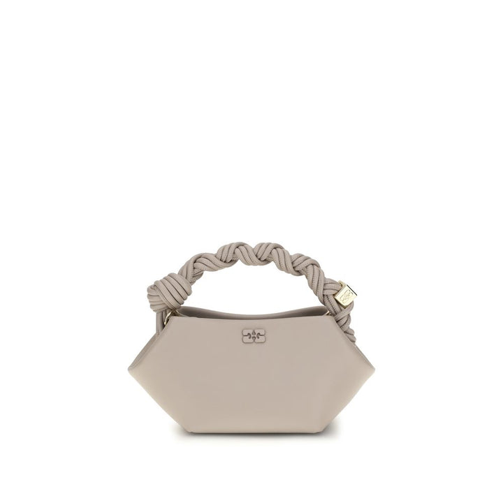 Ganni Gray Recycled Leather Handbag