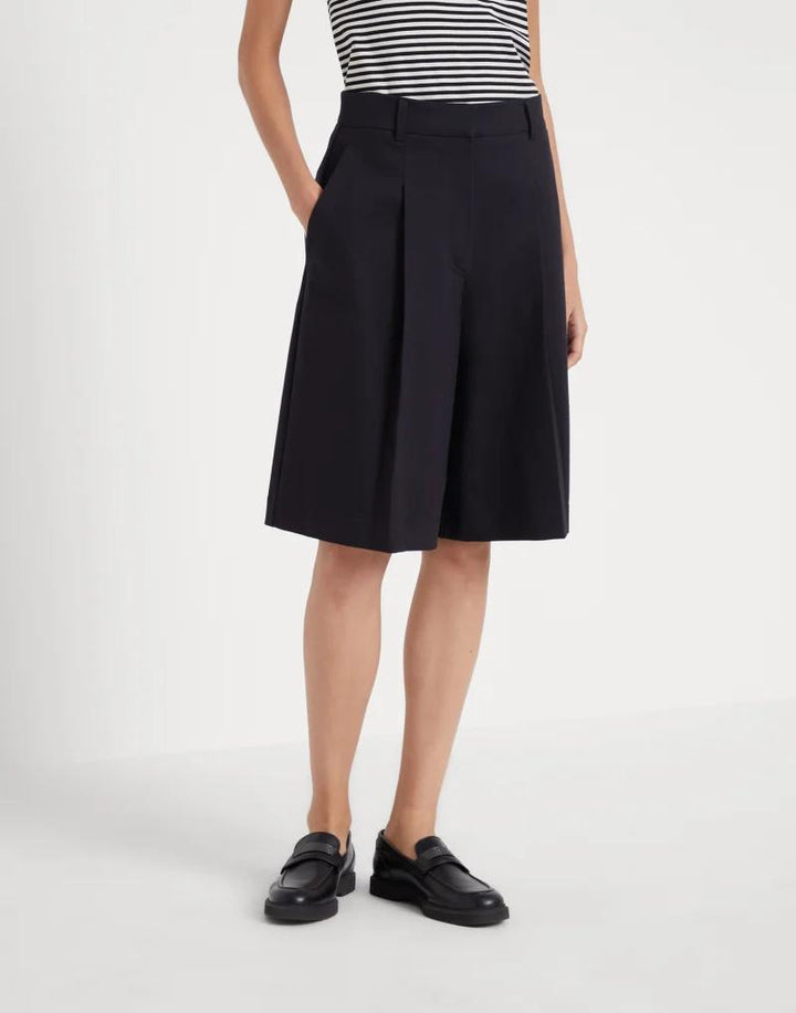 Brunello Cucinelli Black Cotton Knee Length