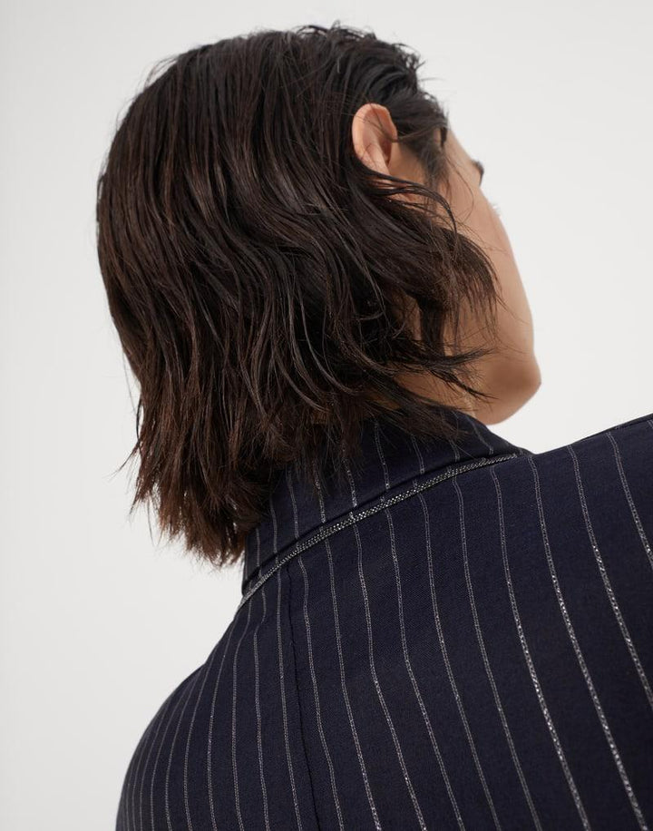 Brunello Cucinelli Bicolor Cotton Blazer