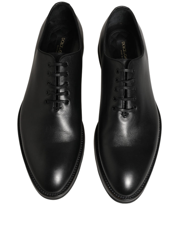 Dolce & Gabbana Black Leather Men Oxford Dress Formal Shoes