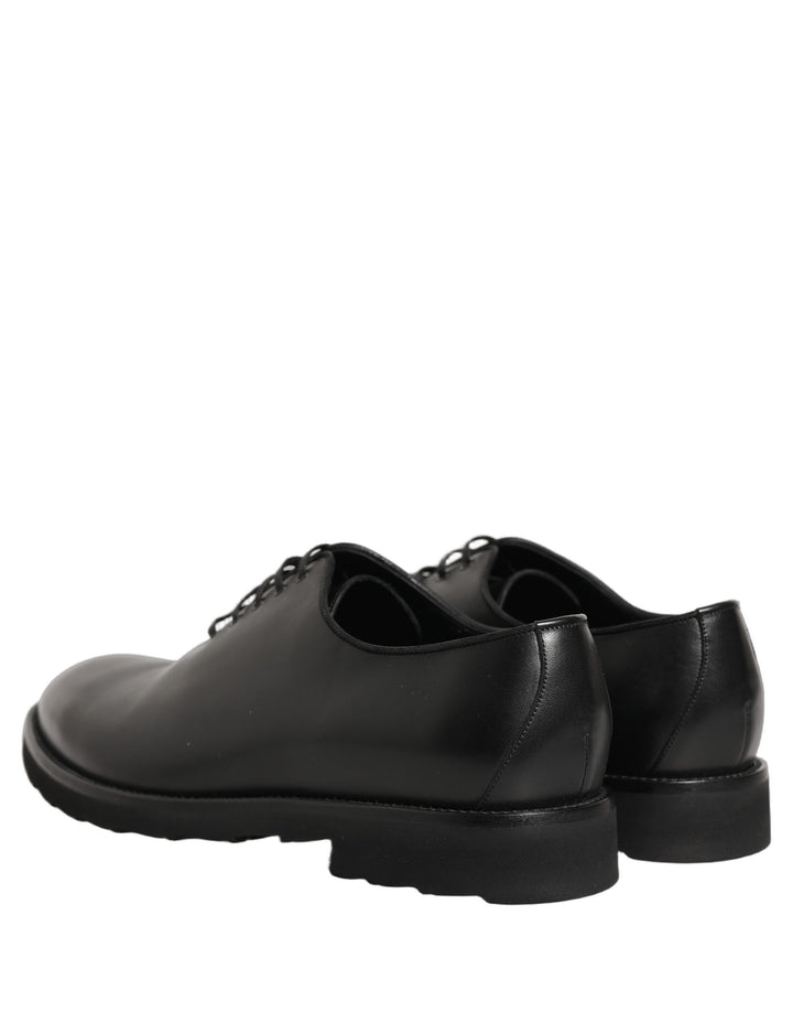 Dolce & Gabbana Black Leather Men Oxford Dress Formal Shoes