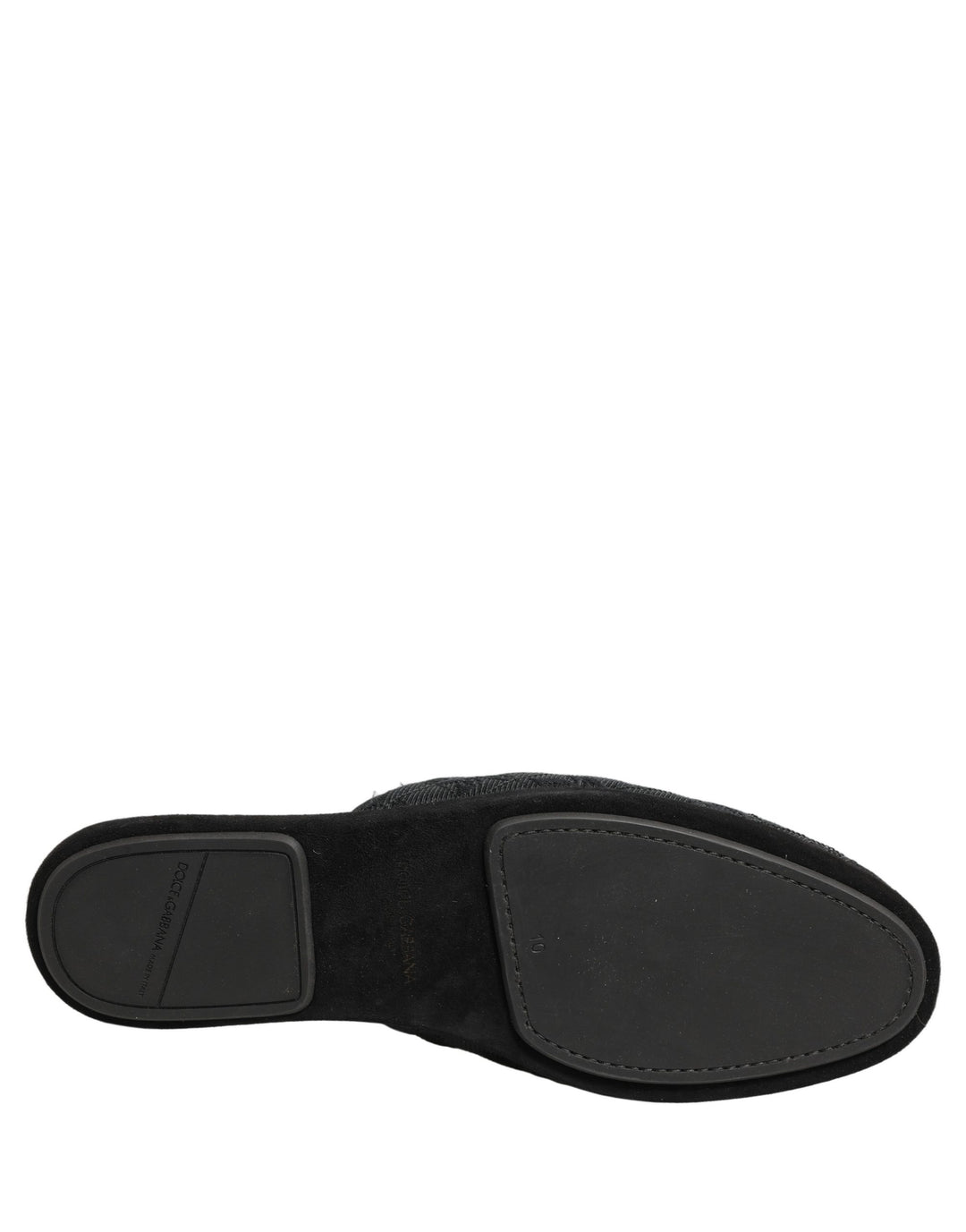 Dolce & Gabbana Black Floral Brocade Slides Slippers Shoes