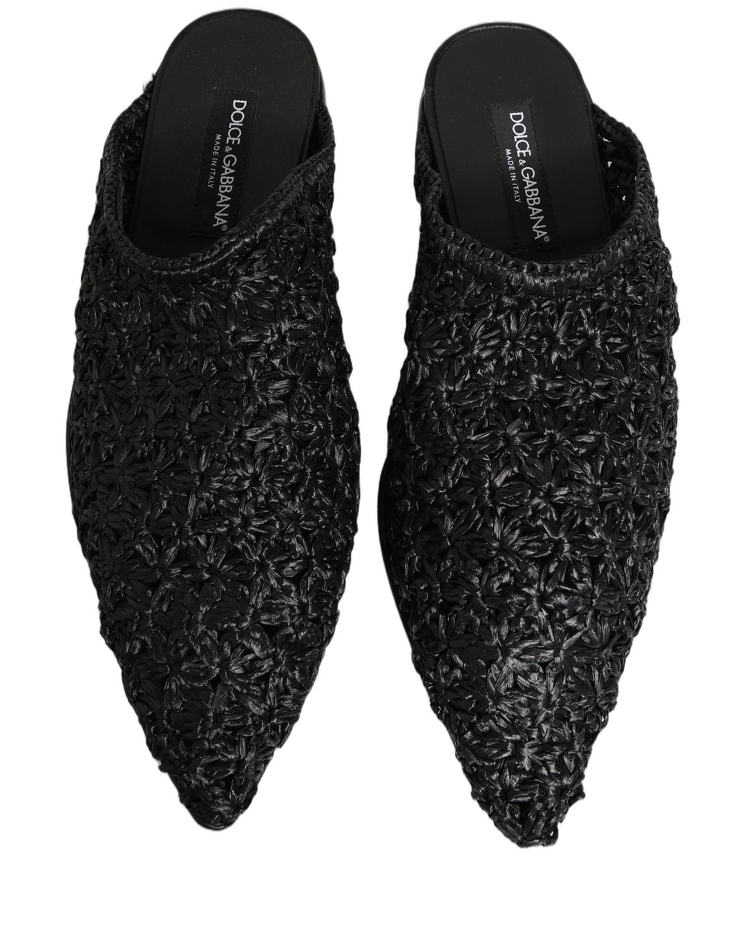Dolce & Gabbana Black Mules Slides Slippers Men Flats Shoes