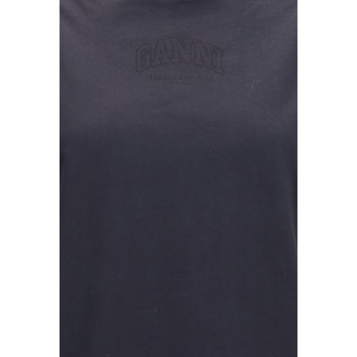 Ganni Black Cotton T-Shirt