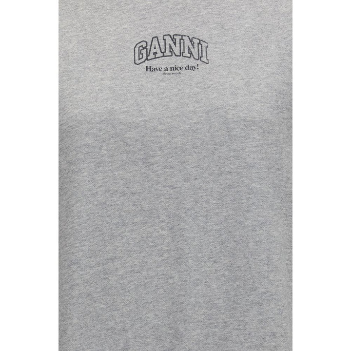Ganni Gray Cotton Sweatshirt