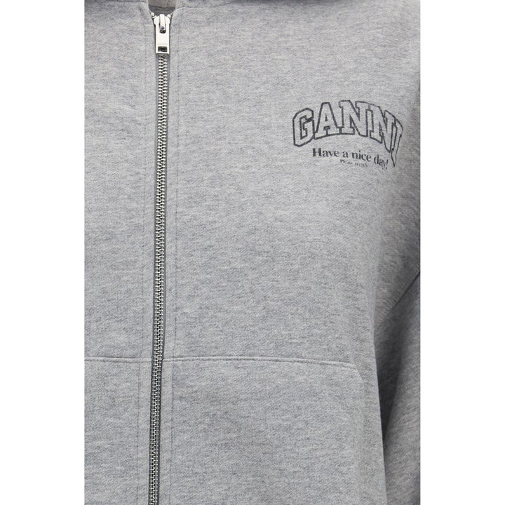 Ganni Gray Cotton Sweatshirt