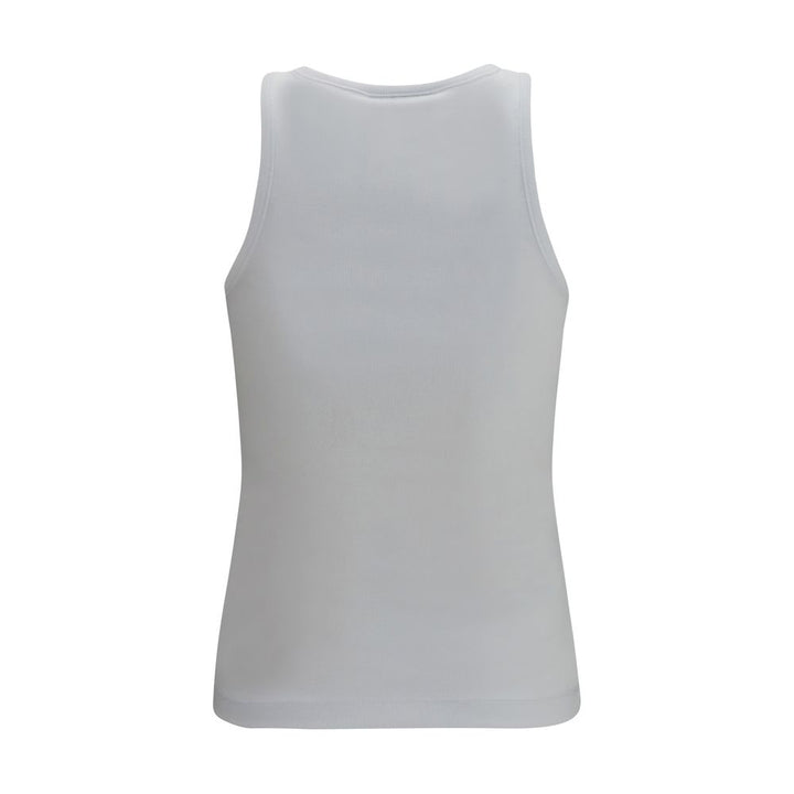 Ganni White Cotton Tank Tops