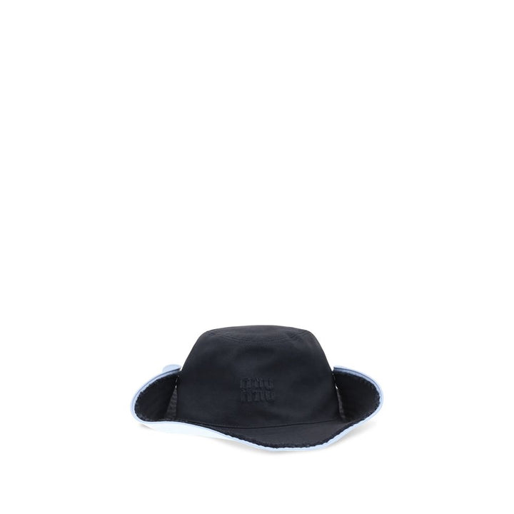 Miu Miu Blue Cotton Bucket Hat
