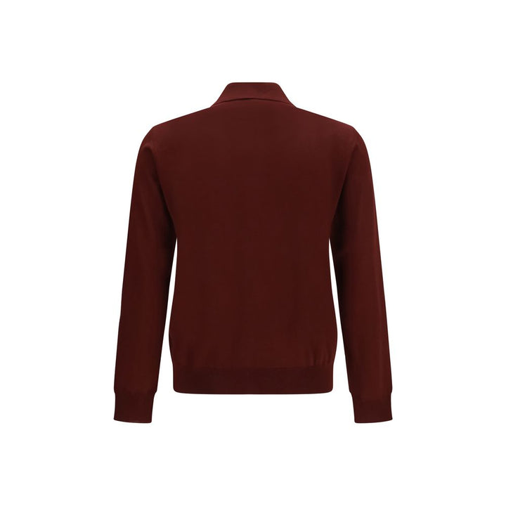 Valentino Bordeaux Wool Oves Aries Polo Shirt