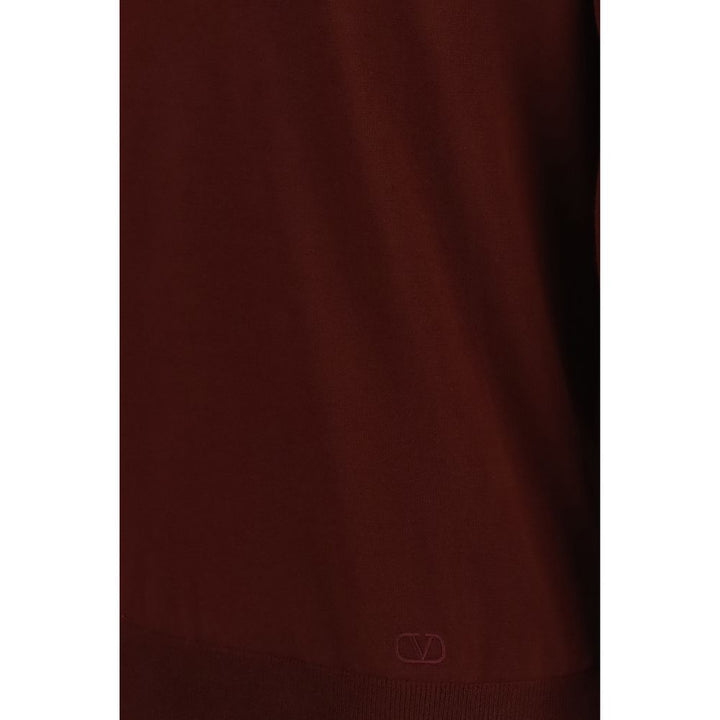 Valentino Bordeaux Wool Oves Aries Polo Shirt