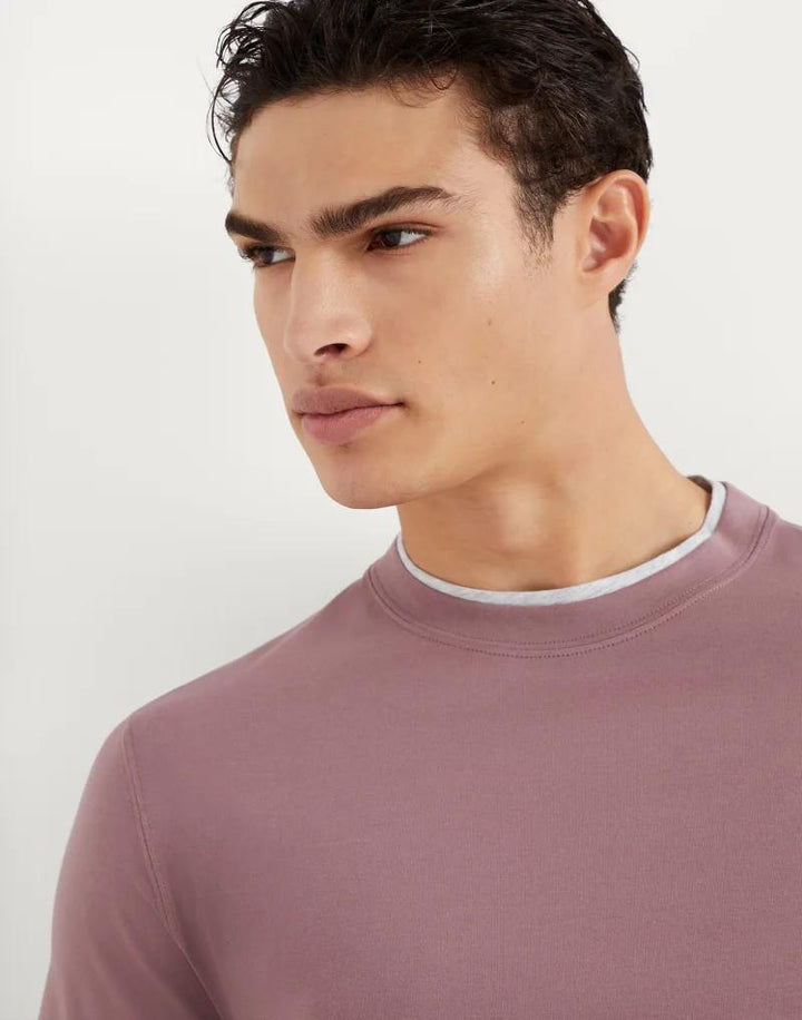 Brunello Cucinelli Bicolor Cotton T-Shirt
