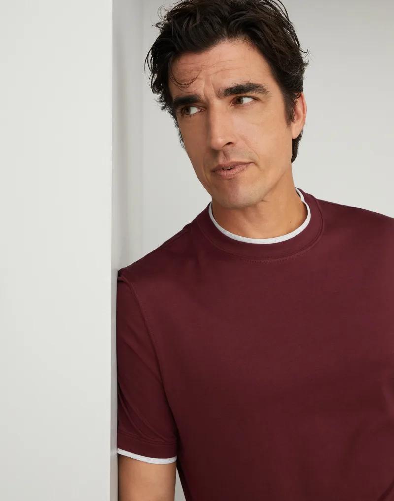 Brunello Cucinelli Bicolor Cotton T-Shirt