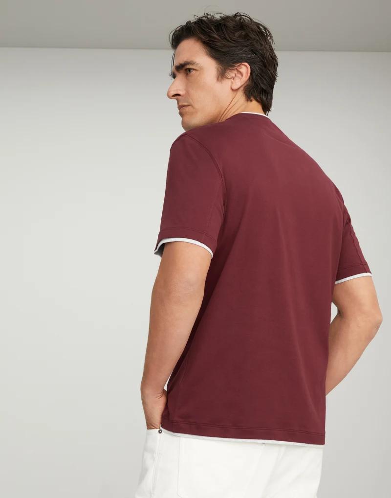Brunello Cucinelli Bicolor Cotton T-Shirt