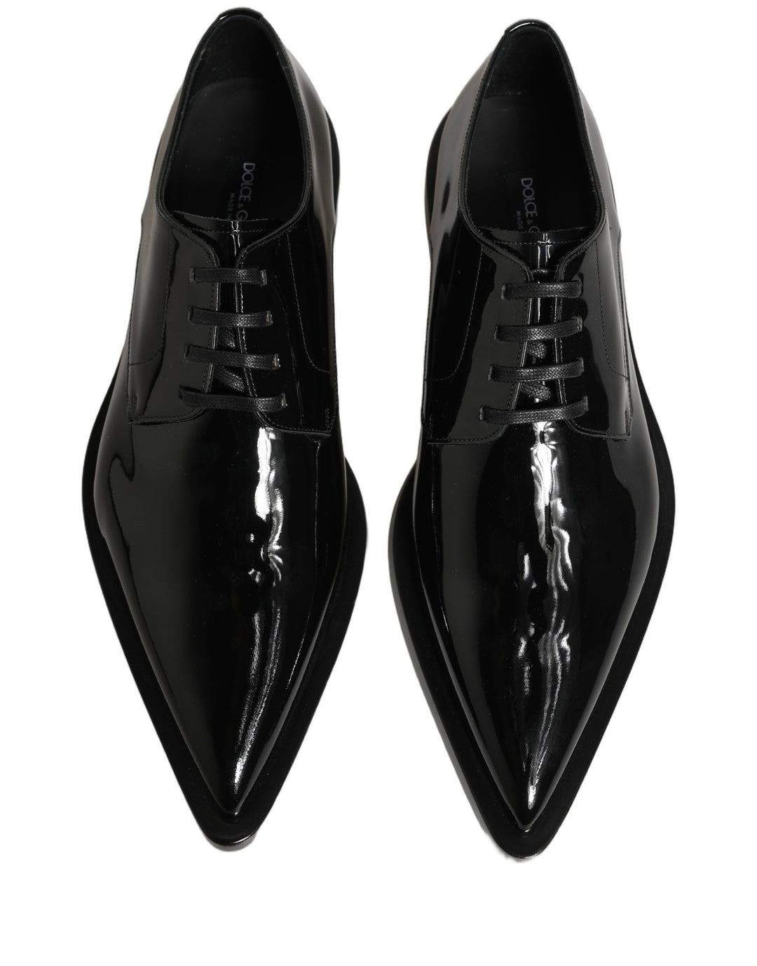 Dolce & Gabbana Black Leather Men Derby Dress Formal Shoes