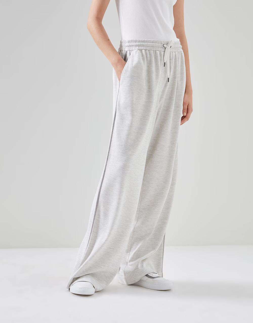 Brunello Cucinelli White Cotton Joggers (Workout Pants)