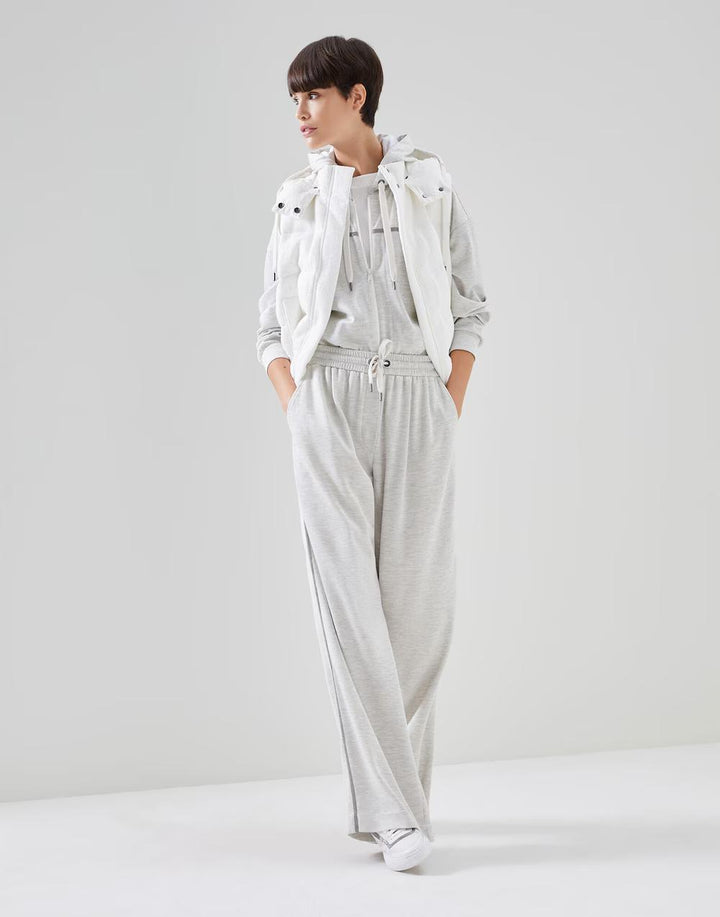 Brunello Cucinelli White Cotton Joggers (Workout Pants)