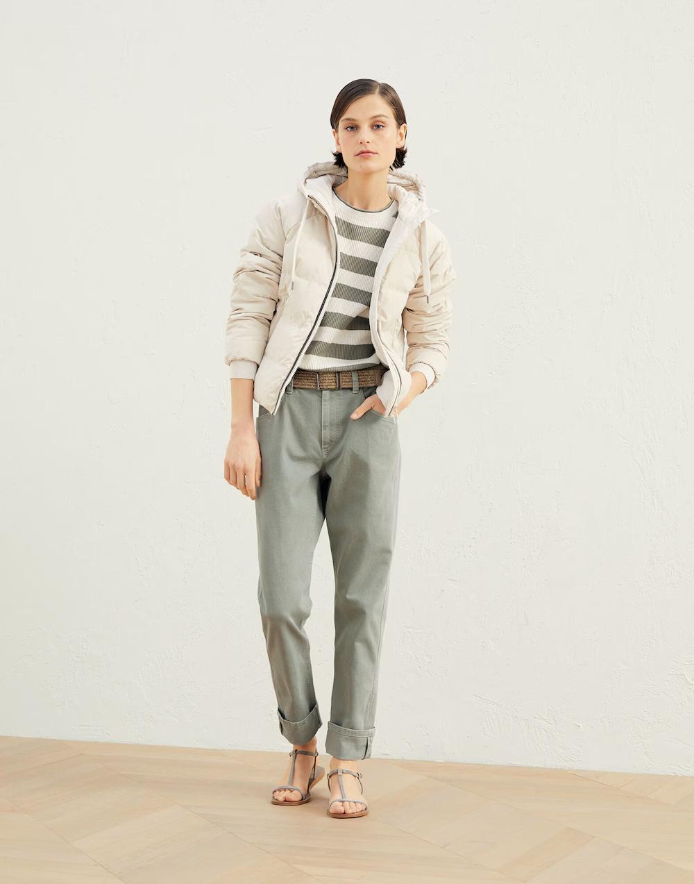 Brunello Cucinelli Green Cotton Casual Pants
