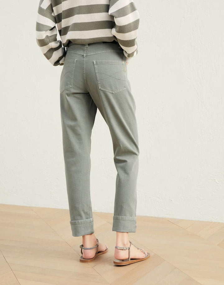 Brunello Cucinelli Green Cotton Casual Pants