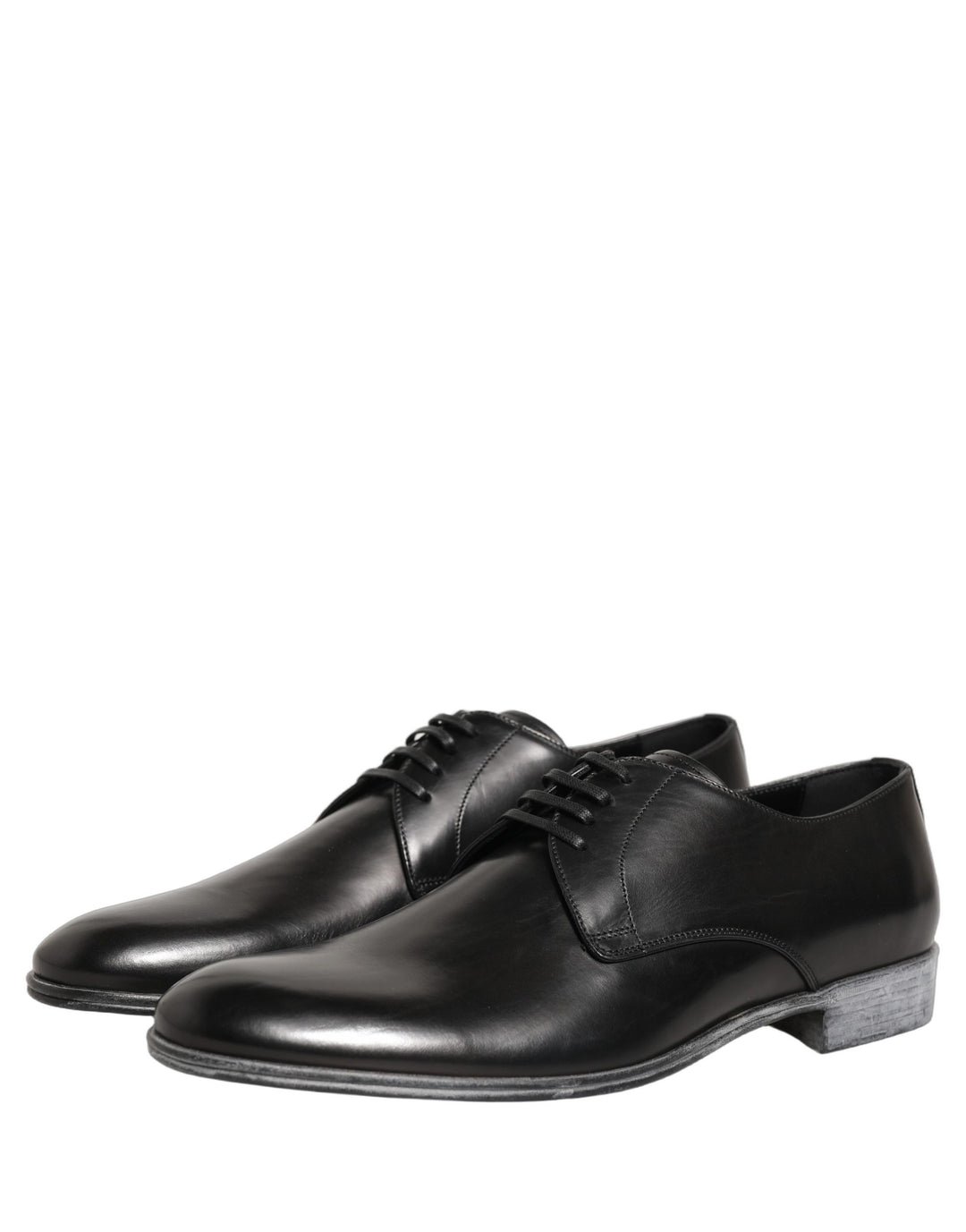 Dolce & Gabbana Dress Black Leather Lace Up Derby Men Shoes