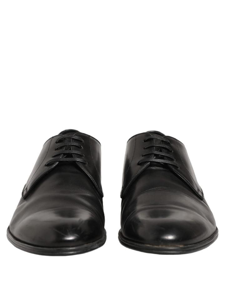 Dolce & Gabbana Dress Black Leather Lace Up Derby Shoes
