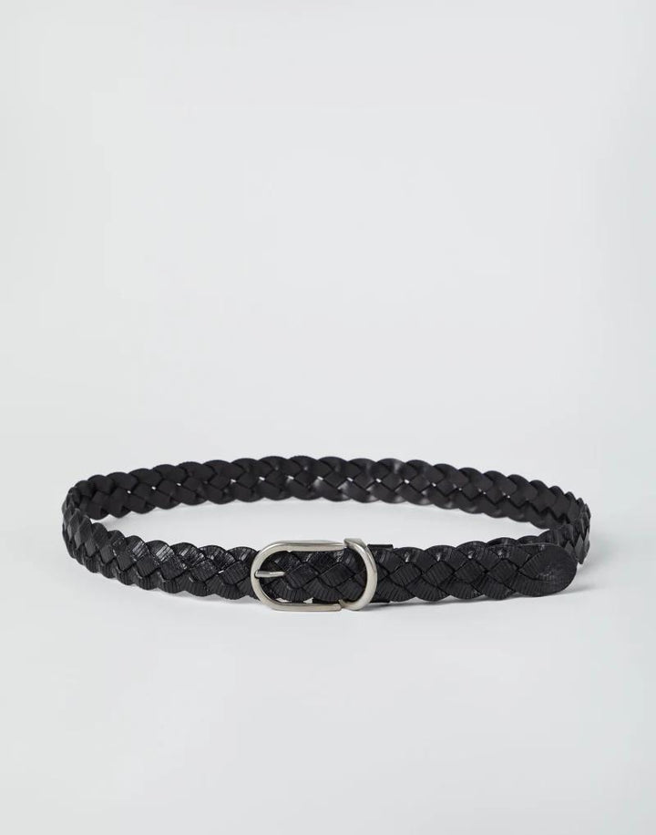 Brunello Cucinelli Black Leather Belt
