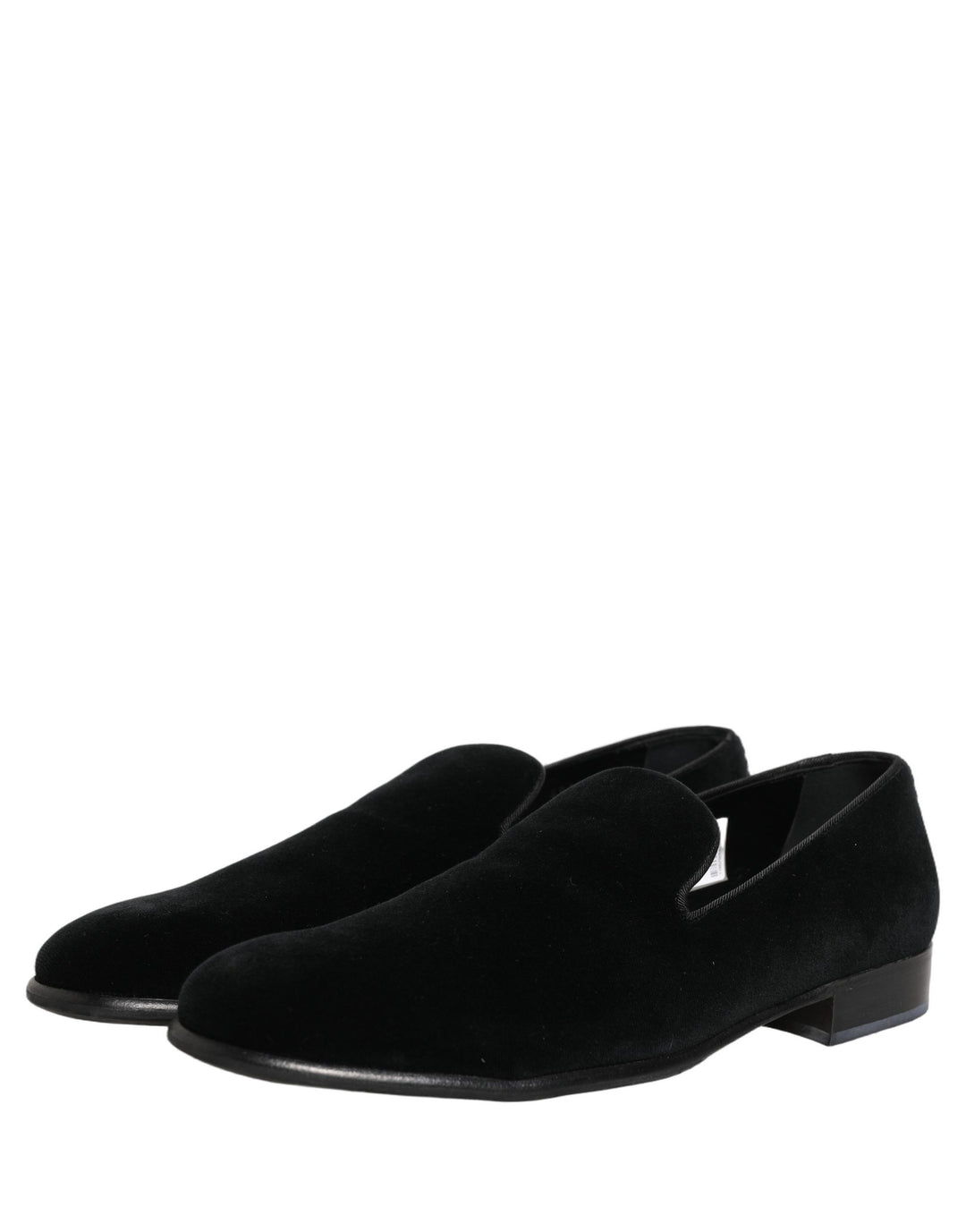 Dolce & Gabbana Black Velvet Loafers Formal Men Dress Shoes