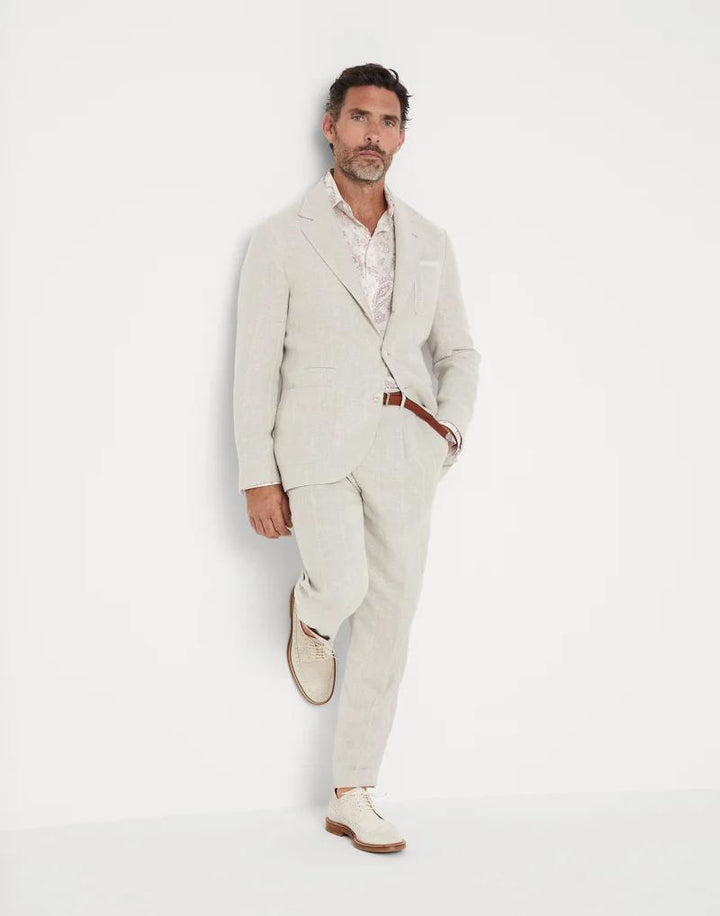 Brunello Cucinelli White Linen Blazer