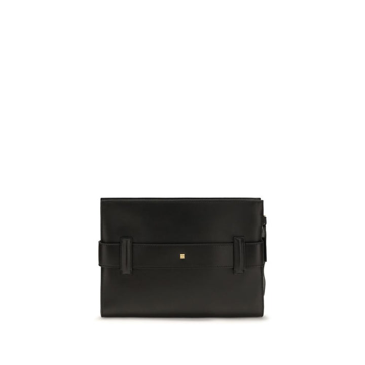 Balmain Black Lamb Ovis Aries Aries Clutch Bag