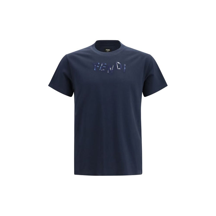 Fendi Blue Cotton T-Shirt