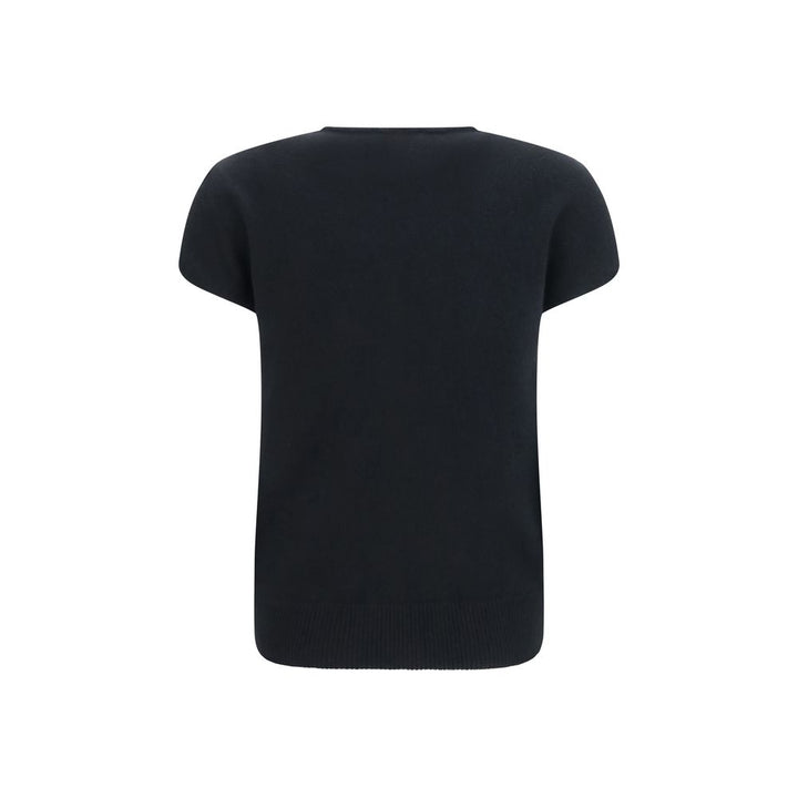Balmain Black Wool Oves Aries Sleeveles Sweater