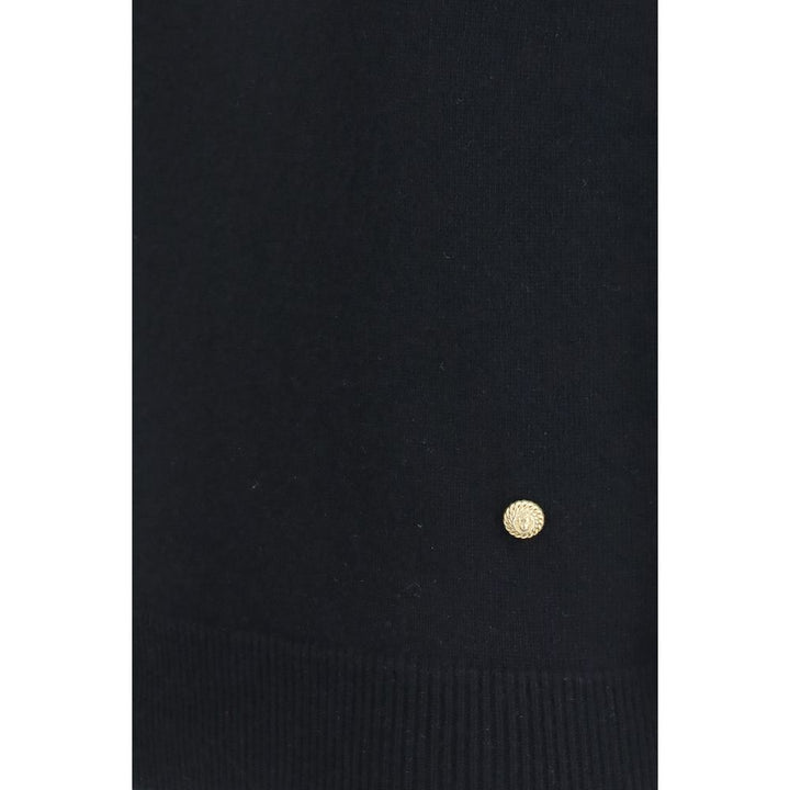 Balmain Black Wool Oves Aries Sleeveles Sweater