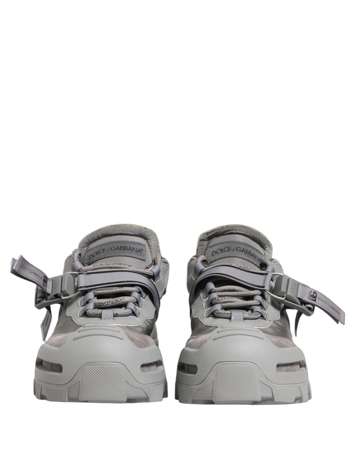Dolce & Gabbana Gray Airmaster Panelled Low Top Men Sneakers Shoes