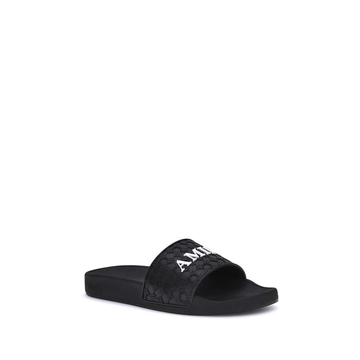 Amiri Black Rubber Flat Sandals