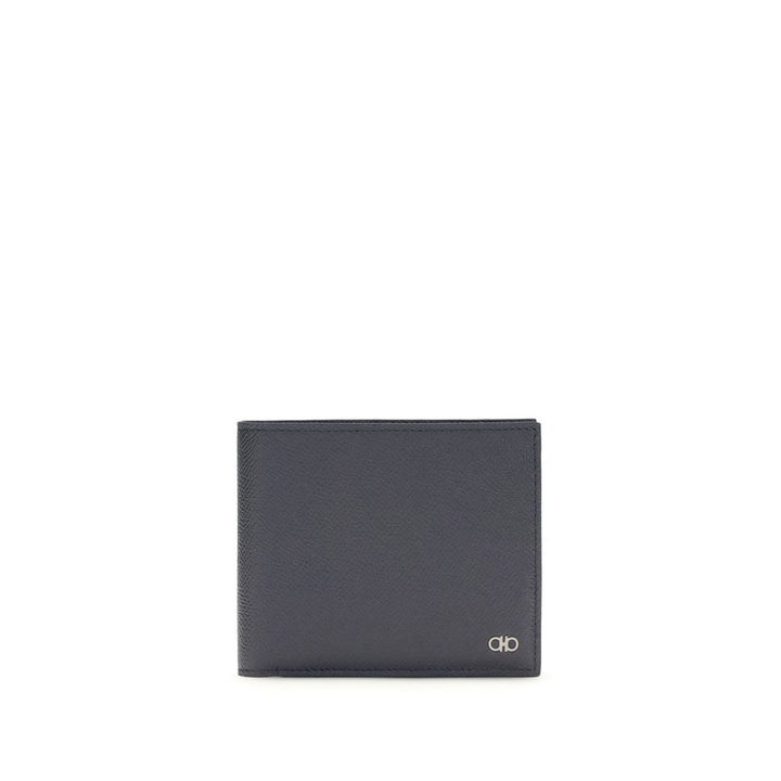 Ferragamo Blue Calf Leather Bos Taurus Wallet