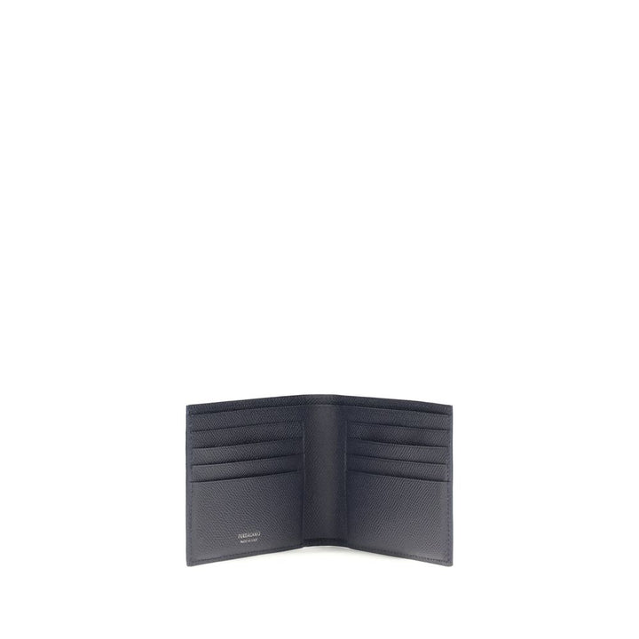 Ferragamo Blue Calf Leather Bos Taurus Wallet